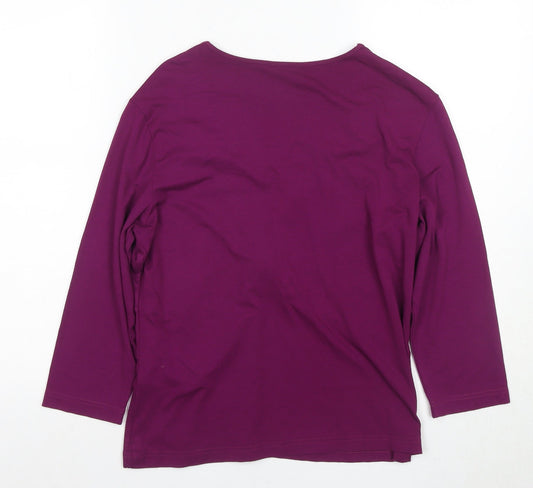 Womens UK Size 12 Gerry Weber Purple Basic Blouse