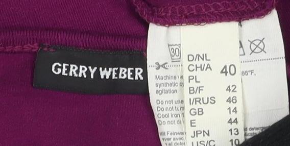 Womens UK Size 12 Gerry Weber Purple Basic Blouse