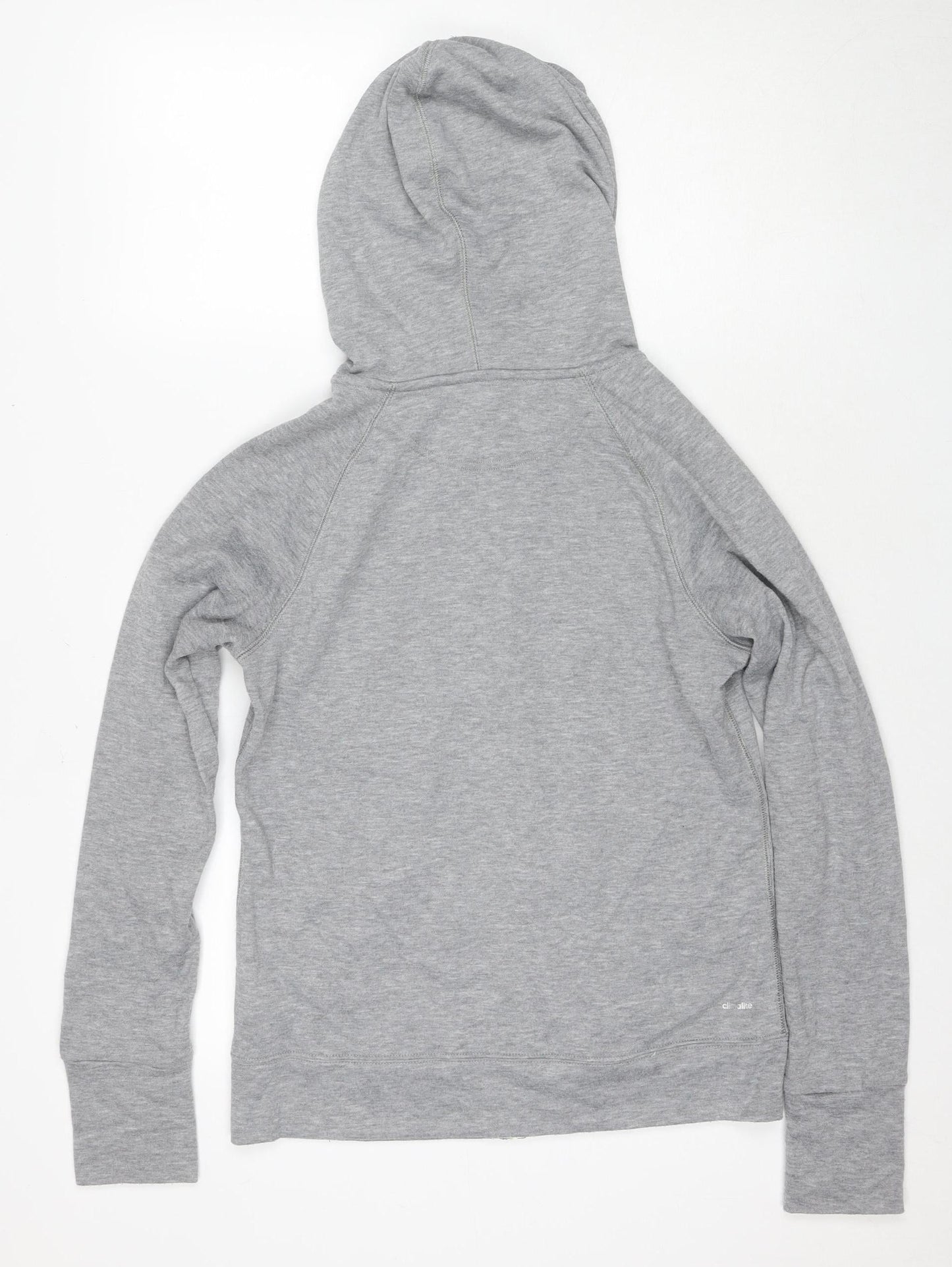 Adidas Women's Grey Full Zip Hoodie, Size S