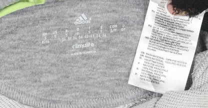 Adidas Women's Grey Full Zip Hoodie, Size S