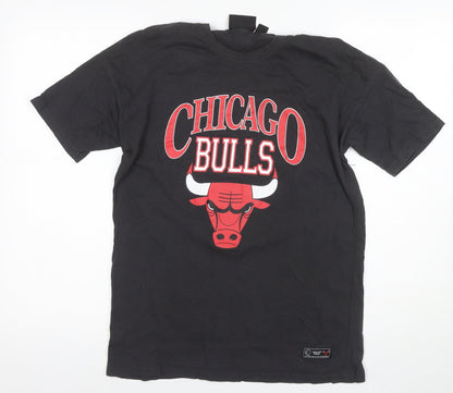 Unisex Adults UK Size 2XS NBA Black Basic T-Shirt