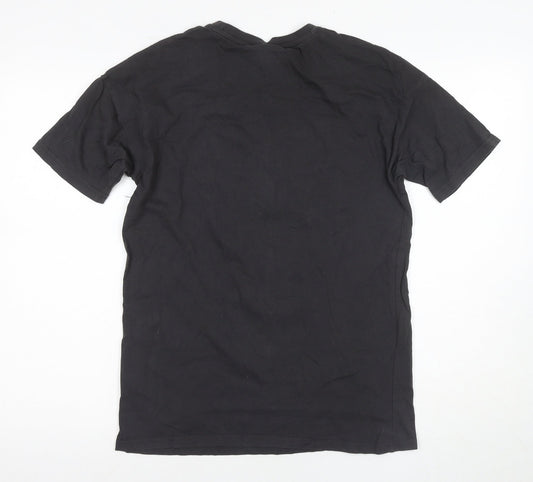 Unisex Adults UK Size 2XS NBA Black Basic T-Shirt