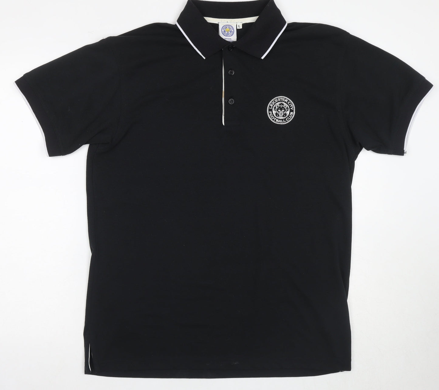 Leicester City Men's Black Polo L Short Sleeve Sports