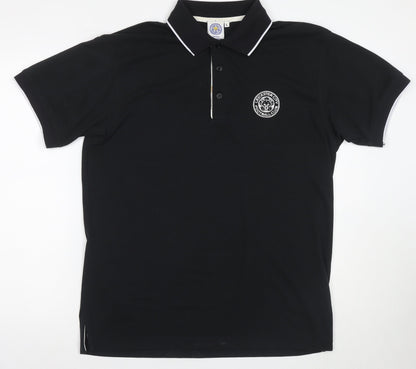 Leicester City Men's Black Polo L Short Sleeve Sports