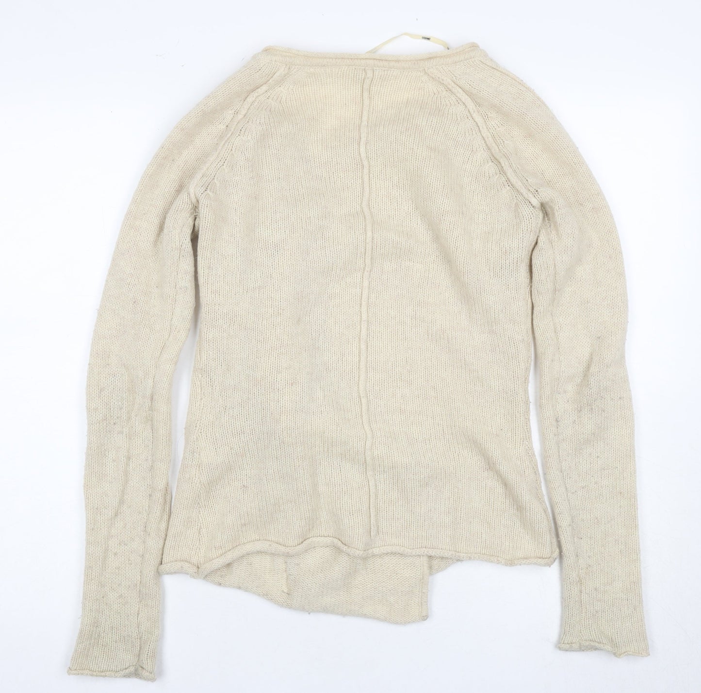 Womens UK Size S Object Beige Full Zip Jumper