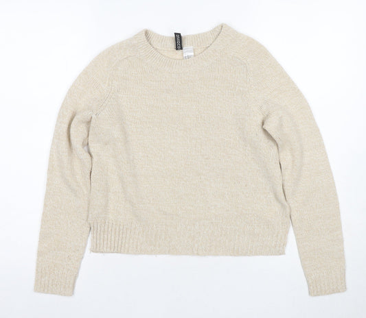 Womens UK Size XS H&M Beige Pullover Jumper
