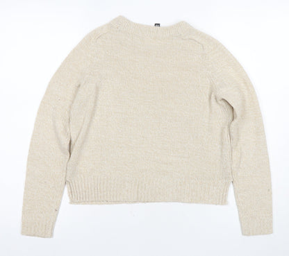 Womens UK Size XS H&M Beige Pullover Jumper