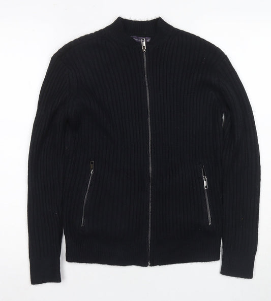Marks and Spencer Men's XS Black Full Zip Jumper