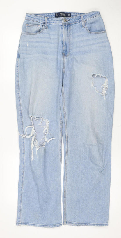 Hollister Women's Blue High-Rise Mom Jeans, Size 7