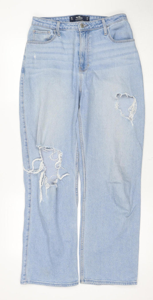 Hollister Women's Blue High-Rise Mom Jeans, Size 7