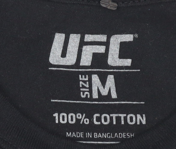 UFC Black Men's Medium Graphic Print T-Shirt