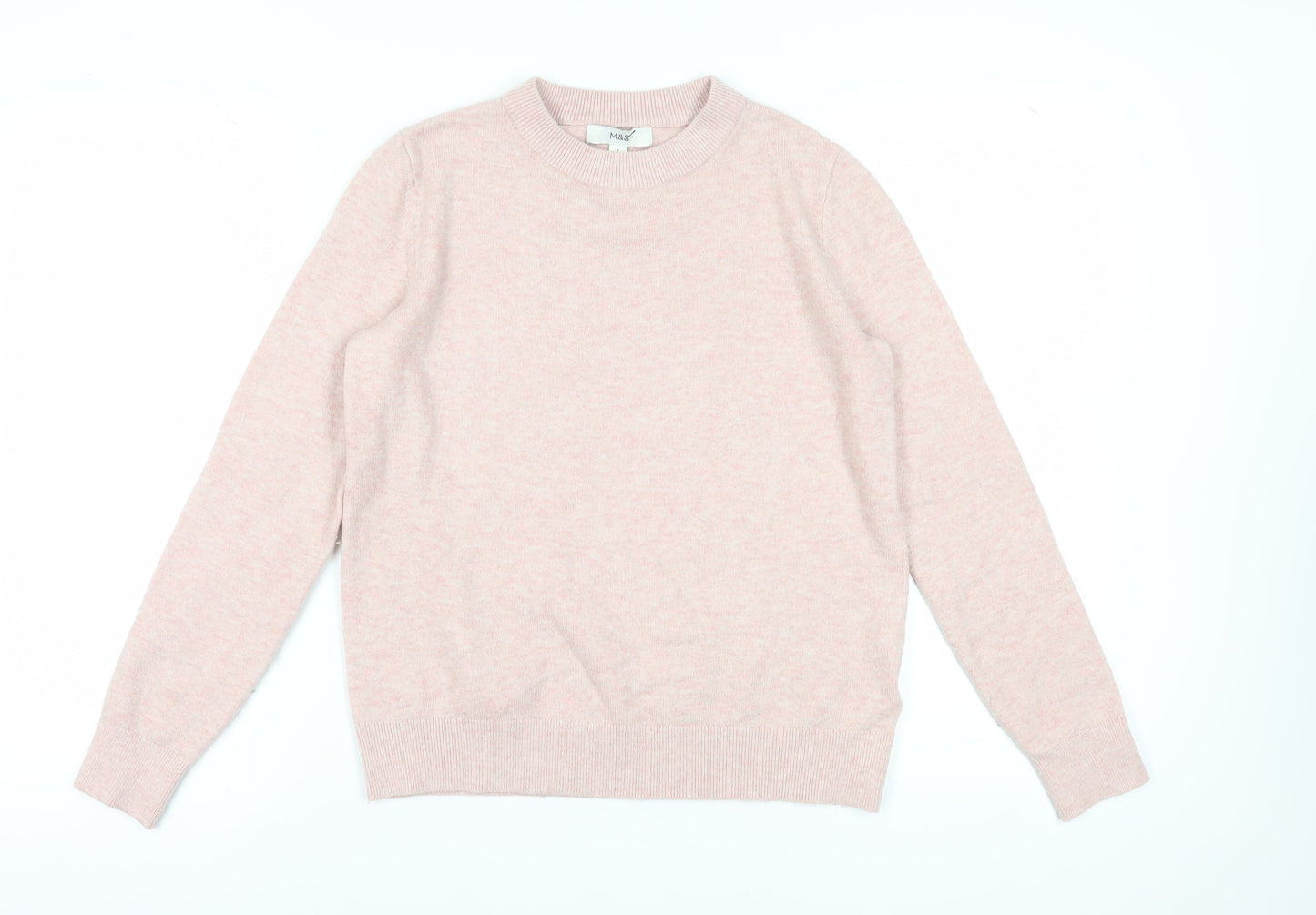 Womens UK Size S Marks and Spencer Pink Pullover Jumper