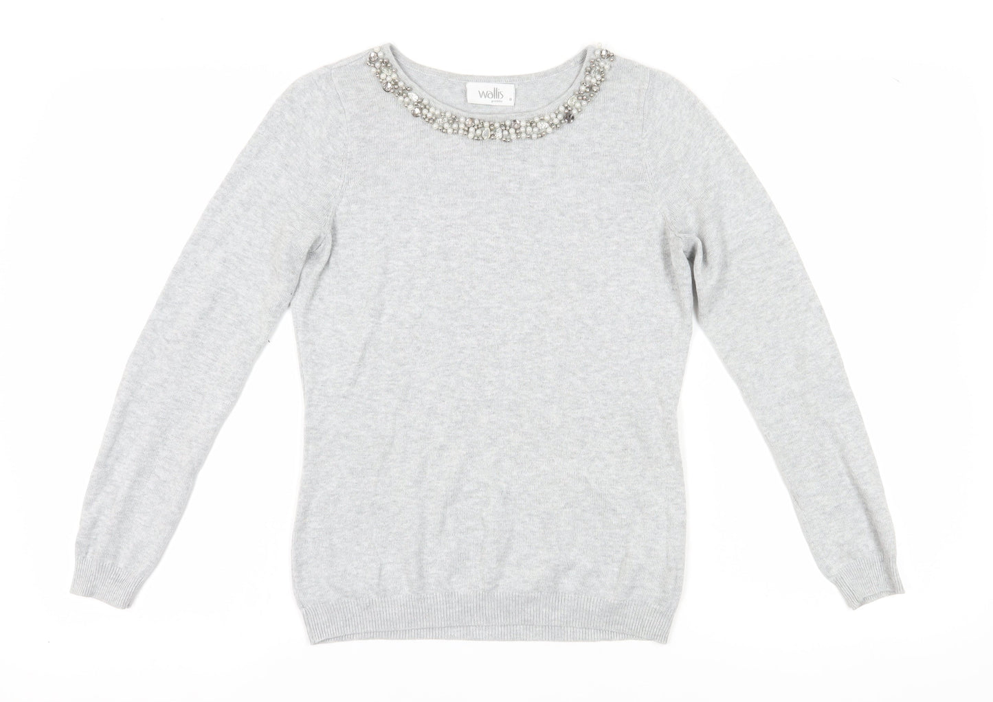 Womens UK Size 8 Wallis Grey Pullover Jumper