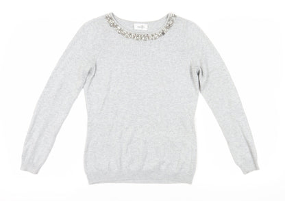 Womens UK Size 8 Wallis Grey Pullover Jumper