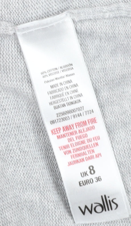Womens UK Size 8 Wallis Grey Pullover Jumper