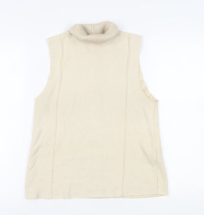 Womens UK Size S Zara Beige Vest Jumper