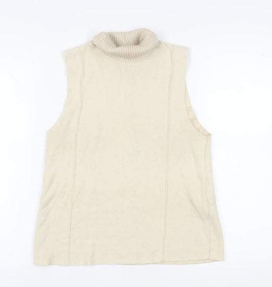 Womens UK Size S Zara Beige Vest Jumper
