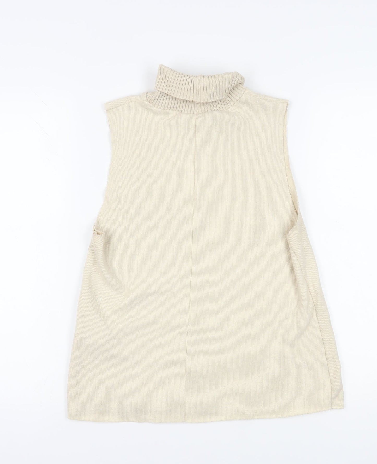 Womens UK Size S Zara Beige Vest Jumper