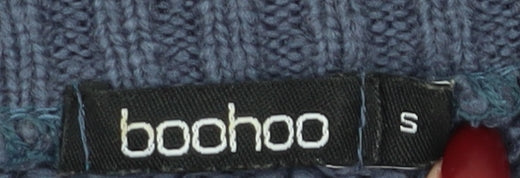 Boohoo Women's Blue Pullover Chunky Knit Jumper S