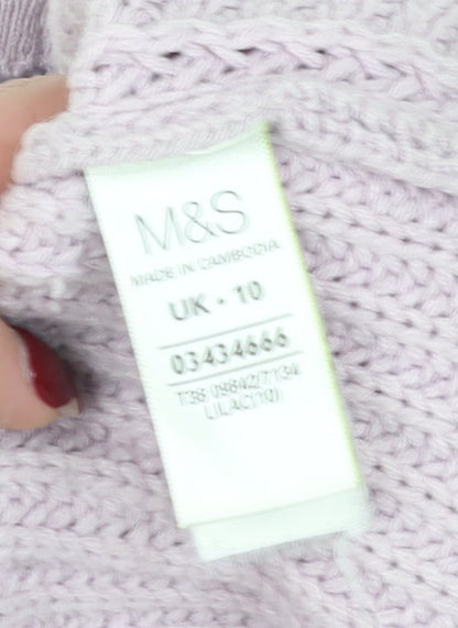 Womens UK Size 10 Marks and Spencer Ivory Pullover Jumper