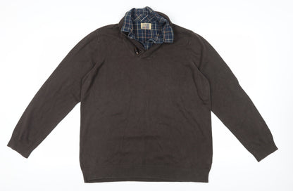 Unisex Adults UK Size XL Marks and Spencer Brown Pullover Jumper