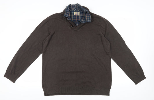 Unisex Adults UK Size XL Marks and Spencer Brown Pullover Jumper