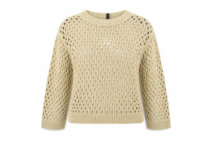Womens UK Size 10 H&M Beige Pullover Jumper