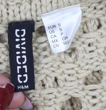 Womens UK Size 10 H&M Beige Pullover Jumper