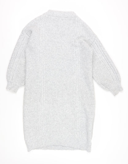 River Island Women's Grey Jumper Dress M
