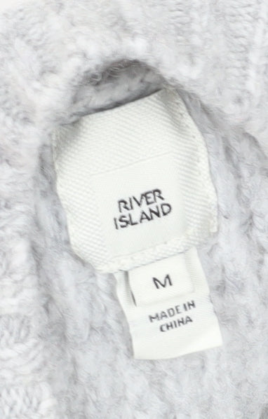 River Island Women's Grey Jumper Dress M