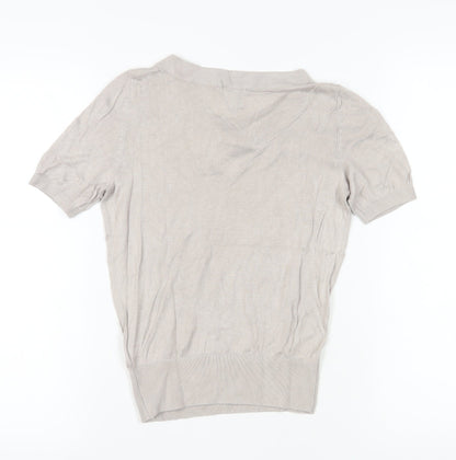 Womens UK Size XS H&M Beige  T-Shirt