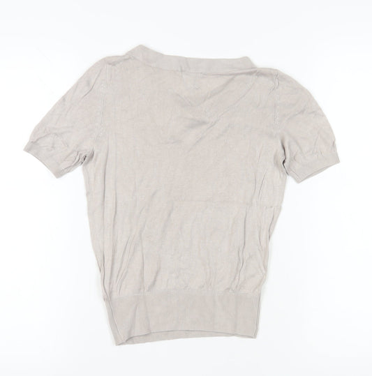 Womens UK Size XS H&M Beige  T-Shirt