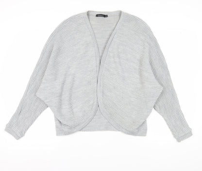 Womens UK Size M/L Boohoo Grey Cardigan Jumper