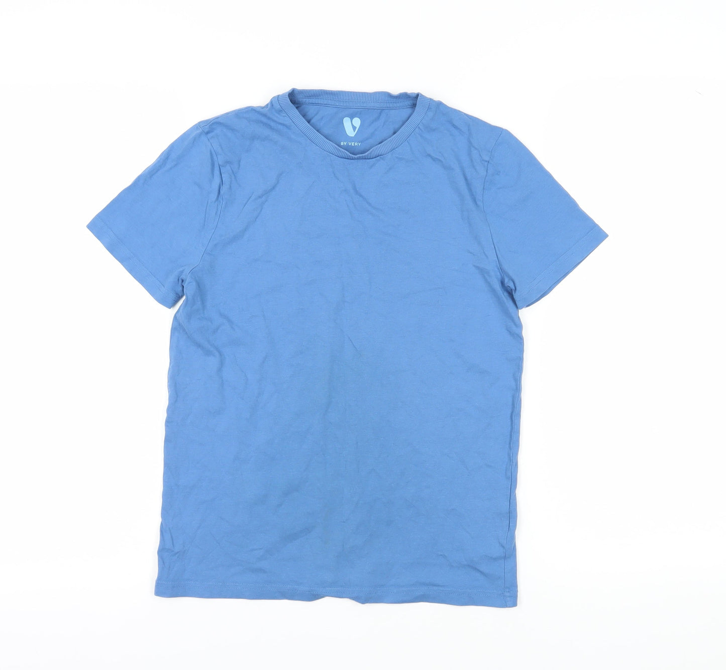 By Very Boys Blue Crew Neck T-Shirt - 13 Years, Cotton