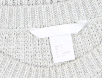 Womens UK Size 12 H&M Grey Pullover Jumper