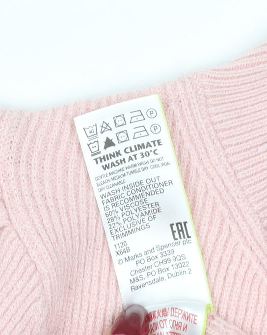Womens UK Size 6 Marks and Spencer Pink Pullover Jumper