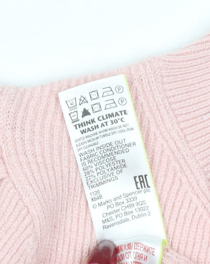 Womens UK Size 6 Marks and Spencer Pink Pullover Jumper