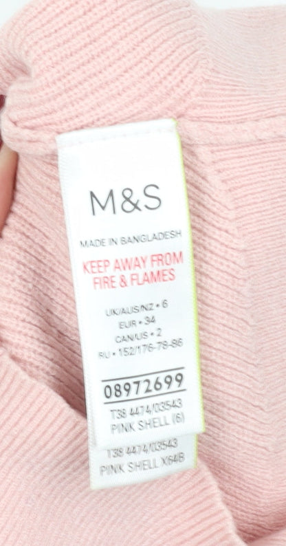 Womens UK Size 6 Marks and Spencer Pink Pullover Jumper