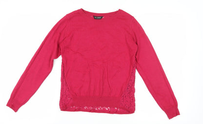 Womens UK Size 6 Miss Selfridge Pink Pullover Jumper