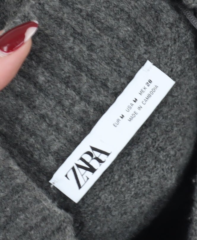 Womens UK Size M Zara Grey Pullover Jumper