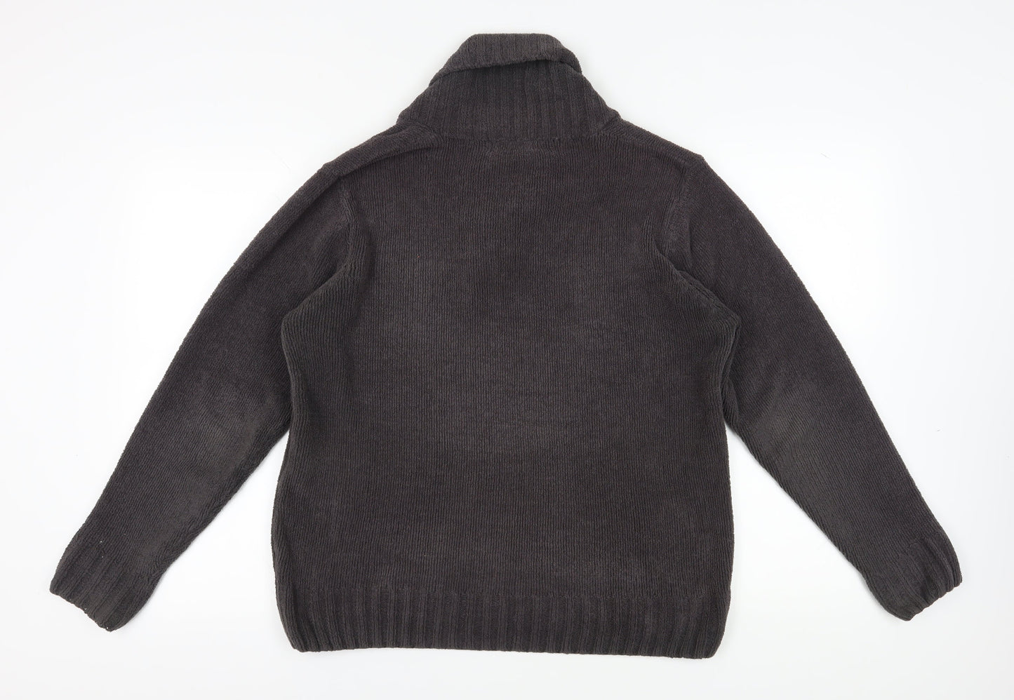 Next Men's Grey Medium Knit V-Neck Pullover Jumper