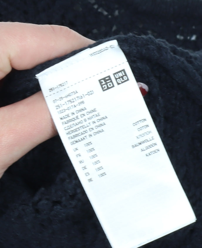 Uniqlo Women's Black Cotton Dress, Size S