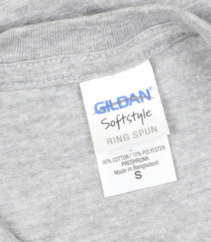 Unisex Adults UK Size S Gildan Grey Basic T-Shirt