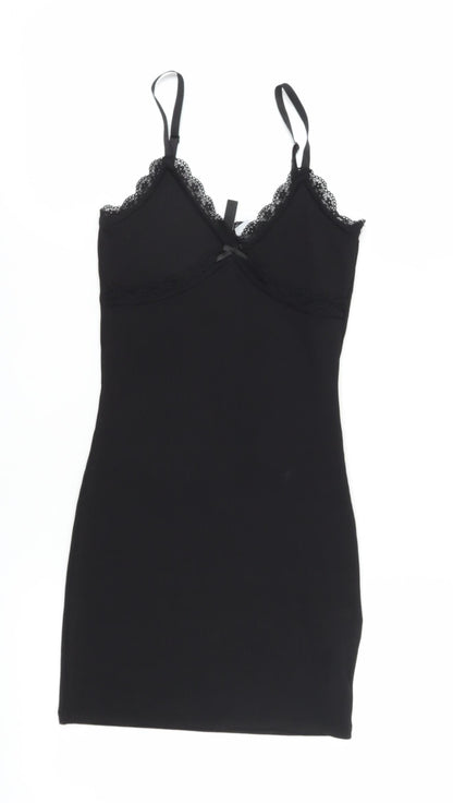 H&M Divided Women's Black XS Lace Slip Dress