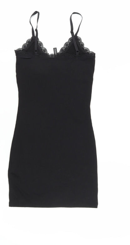 H&M Divided Women's Black XS Lace Slip Dress