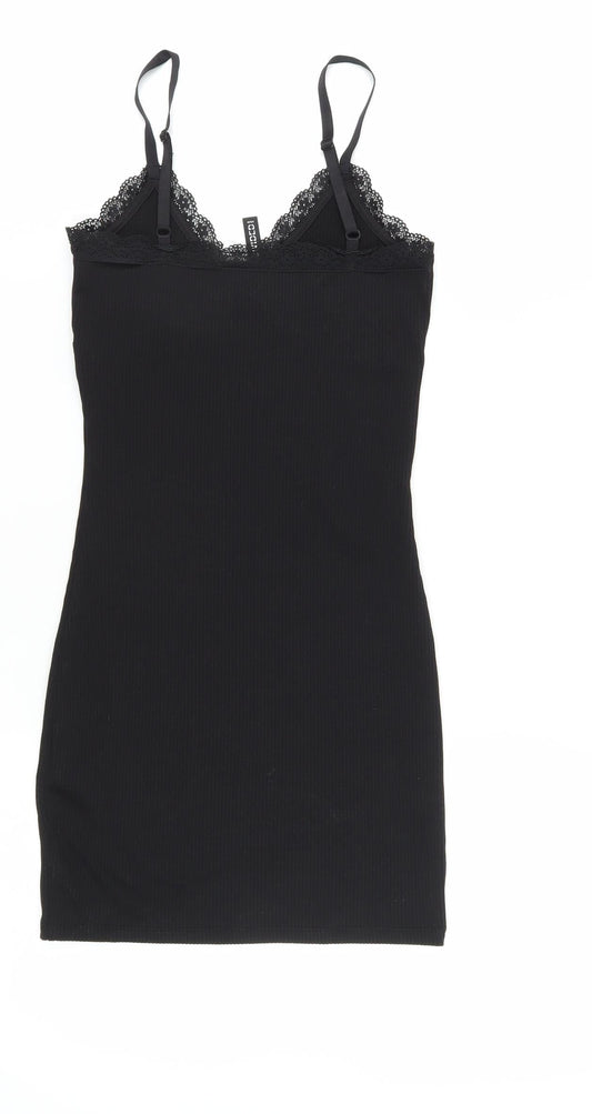 H&M Divided Women's Black XS Lace Slip Dress