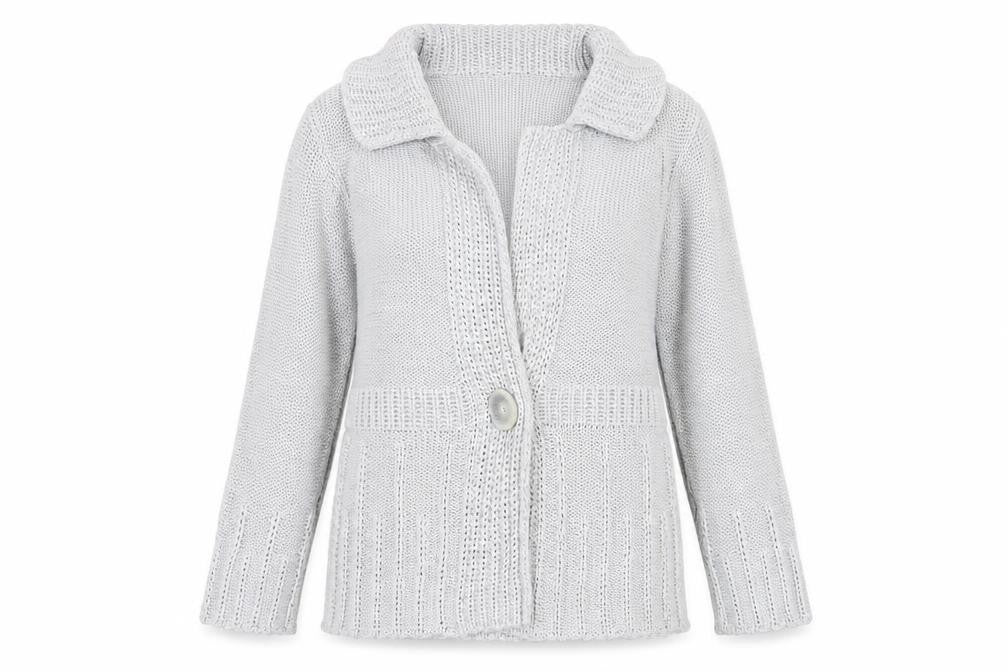 Womens UK Size M Marks and Spencer Grey Cardigan Jumper