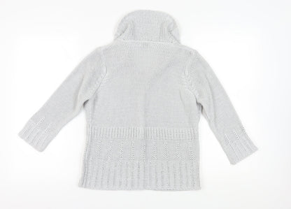 Womens UK Size M Marks and Spencer Grey Cardigan Jumper