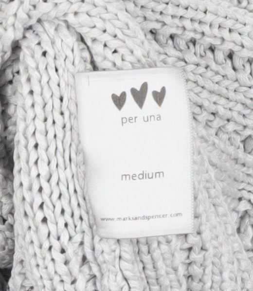 Womens UK Size M Marks and Spencer Grey Cardigan Jumper