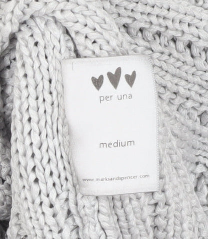 Womens UK Size M Marks and Spencer Grey Cardigan Jumper